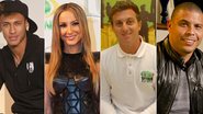 Neymar, Claudia Leitte, Luciano Huck e Ronaldo - Fotomontagem