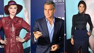 Evan Rachel Wood, George Clooney e Marisa Tomei na première do filme 'The Ides of March', em Nova York - Getty Images