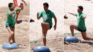 Mario Frias faz exercícios na praia da Barra da Tijuca - Adilson Lucas/AgNews