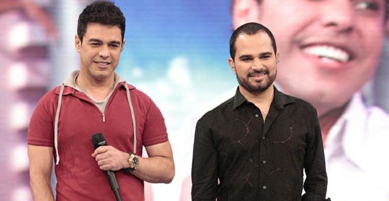 Zezé Di Camargo e Luciano no 'Domingão do Faustão' - TV Globo/Domingão do Faustão
