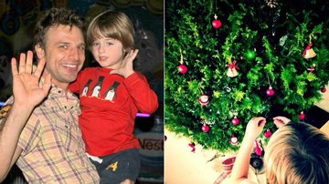 Cássio Reis monta árvore de Natal com o filho, Noah - Daniel Delmiro / AgNews; Reprodução / Twitter