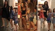 Claudia Raia leva filha e amiguinhas para passear no shopping - Marcus Pavão / AgNews