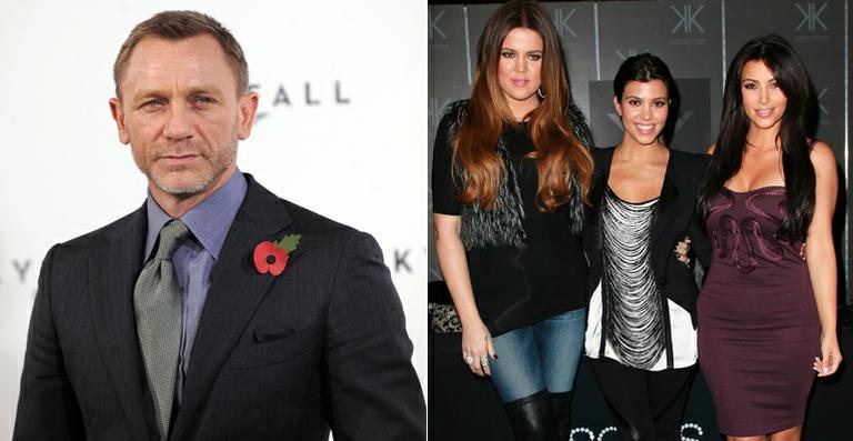 Daniel Craig e as irmãs Kardashians - Getty Images