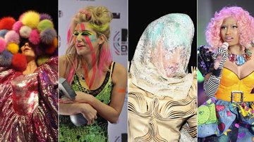 Bjork, Ke$ha, Lady Gaga e Nicki Minaj estão entre as artistas que adotam visual excêntrico - Getty Images