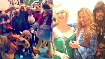 Adriane Galisteu é cercada por personagens da Disney em festa - Reprodução / Twitter