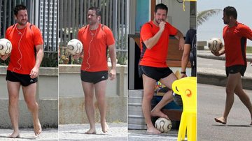 Murilo Benício joga futebol na praia - AgNews