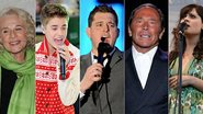 Carole King, Justin Bieber, Michael Bublé, Paul Anka e Zooey Deschanel, do She & Him - Getty Images