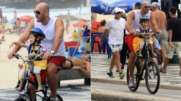 Nalbert anda de bicicleta com a filha, Rafaela - Wallace Barbosa/ AgNews