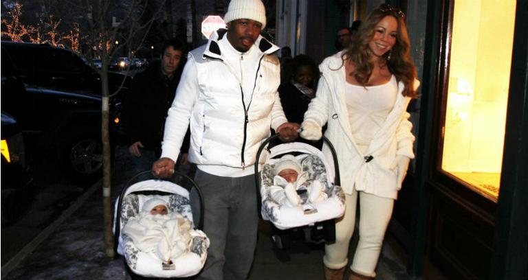 Mariah Carey com seu marido, Nick Cannon, e os filhos na noite de Réveillon, em Aspen - The Grosby Group