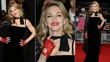 Madonna chama atenção com acessórios vermelhos na pré estreia de 'W.E.' - Grosby Group