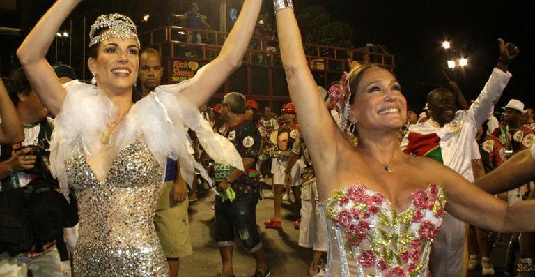 Ana Furtado e Susana Vieira: disposição na quadra da Grande Rio - Fábio Martins / AgNews