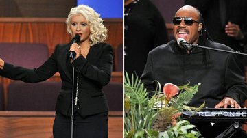 Christina Aguilera e Stevie Wonder - Getty Images