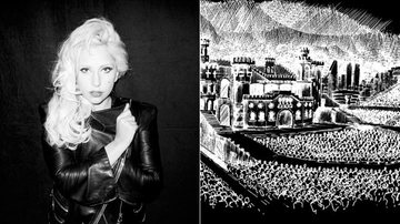 Lady Gaga e o novo palco da turnê 'Born This Way Ball 2012-2013' - Reprodução/www.terrysdiary.com e Twitter