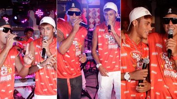 Neymar canta e dança com Leandro Sapucahy - Philippe Lima / AgNews