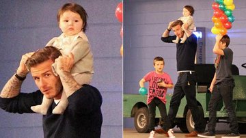David Beckham com os filhos no aniversário de Cruz - GrosbyGroup