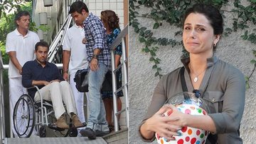 Vicente (Ricardo Pereira) recebe alta e Claudia (Giovanna Antonelli) vai escondida acompanhar sua saída do hospital - Divulgação/ Rede Globo