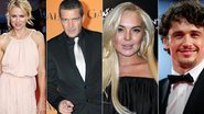 Naomi Watts, Antonio Banderas, Lindsay Lohan e James Franco estão entre atores que viverão ícones da história no cinema - Fotomontagem