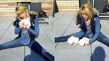 Shakira adota filhotes de coelhos - Reprodução / Twitter