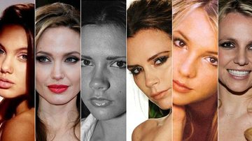 Angelina Jolie, Victoria Beckham e Britney Spears - Reprodução e Getty Images