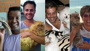 Jorge Maya, Frederico Reuter, Diogo Vilela e Maria Vieira com seus animais de estimação - Reprodução / TV Globo