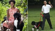 Michelle e Barack Obama com Bo - Divulgação e Getty Images
