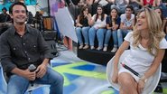 Rodrigo Santoro e Ingrid Guimarães na gravação do 'Altas Horas' - TV Globo