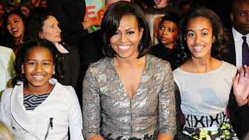Michelle Obama com as filhas Sasha e Malia - Getty Images
