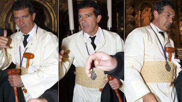 Antonio Banderas participa de procissão religiosa em Málaga, Espanha, sua cidade natal - Grosby Group