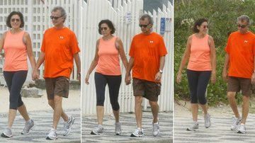 Lilia Cabral passeia com o marido, o economista Iwan Figueiredo, por Ipanema, no Rio de Janeiro - Edson Teófilo/PhotoRio News