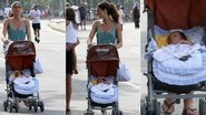 Cynthia Howlett passeia com filho recém-nascido pelo Rio de Janeiro - Wallace Barbosa / AgNews