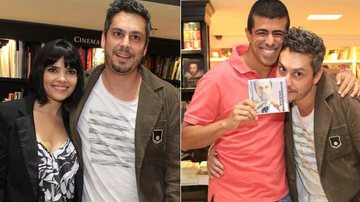 Alexandre Nero recebe Vanessa Giácomo e Marcius Melhem no lançamento do CD 'Vendo Amor' - Raphael Mesquita / PhotoRioNews