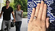 Antes de assumir o noivado com Liam Hemsworth, Miley Cyrus havia publicado uma foto de um anel que levantou suspeitas no Twitter - Splash News