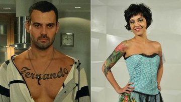 Carmo Dalla Vecchia e Letícia Persiles: ele faz tatuagem para a novela e ela esconde - Divulgação/ Rede Globo