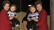 Coruja, Dilma Rousseff cuida do pequeno Gabriel enquanto os pais dele curtem uma semana em viagem de férias. A dupla assiste à troca de guarda no Palácio do Planalto. - Dida Sampaio