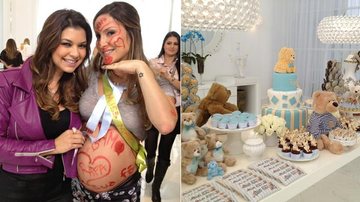 Amanda Françozo com Claudia Leitte no chá de bebê de Rafael - Reprodução / Twitter