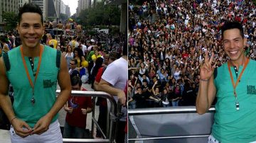 Christian Chávez participa da Parada Gay em São Paulo - Twitter/Reprodução