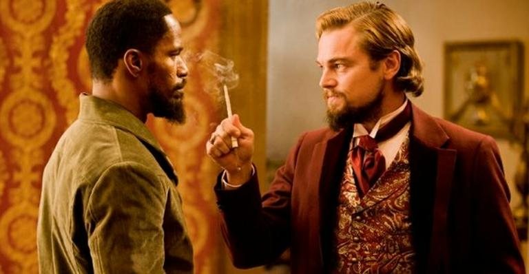 Jamie Foxx e Leonardo DiCaprio em cena de 'Django Livre' - The Weinstein Company