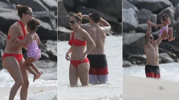 Jennifer Lopez aproveita praia em seu dia de folga com o namorado e seus filhos - Gabriel Reis e Delson Silva/AgNews