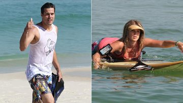 Júlio César e Susana Werner: manhã de praia no Rio de Janeiro - Dilson Silva/AgNews