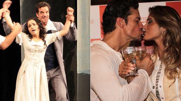 Carlos Machado estreia no teatro com direito a muitos beijinhos da namorada Ivy Rocha - Orlando Oliveira e Milene Cardoso / AgNews