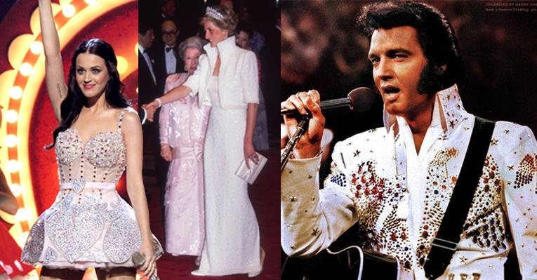 Katy Perry e princesa Diana, influenciadas pelo estilo Elvis Presley - Getty Images e Reprodução