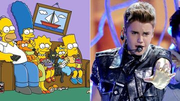 Os Simpsons e Justin Bieber - Reprodução e Getty Images