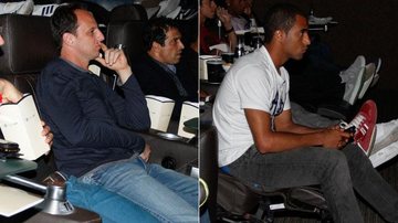 Rogério Ceni e Lucas Silva assistem ao filme 'Soberano 2', em São Paulo - Danilo Carvalho/AgNews