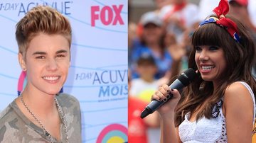 Justin Bieber e a cantora Carly Rae Jepsen: hit com mais de 200 milhões de visualizações na internet - Foto-Montagem/Getty Images