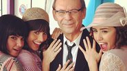José Wilker com Vanessa Giácomo, Fernanda Pontes e Amanda Richter - Reprodução / Instagram