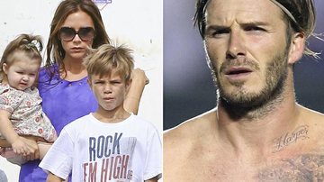 Romeo (com Victoria e Harper) e David Beckham - The Grosby Group e Splash News