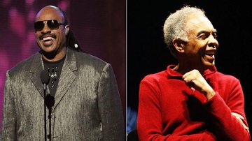 Stevie Wonder e Gilberto Gil - Fotomontagem
