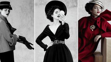 Marion Cotillard veste looks-ícone criados por Dior nas décadas de 1940 e 1950 - Foto-Montagem