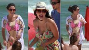 Giovanna Lancellotti vai com figurino divertido na praia - Dilson Silva / AgNews