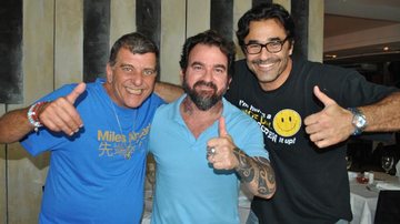 Jorge Fernando, o restaurateur Nicola Sultanum e Luciano Szafir - Claudio Barreto